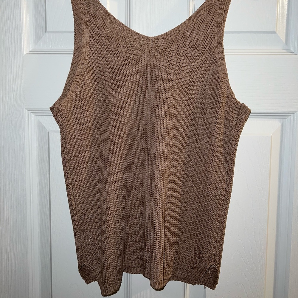 Medium Knitted Brown Tank Top